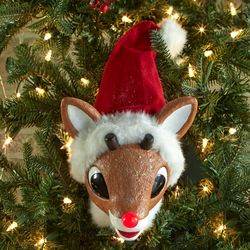 Rudolph in a Cinch Tree Topper Red Set of Five