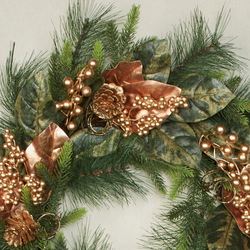 Magnolia and Berry Wreath Green