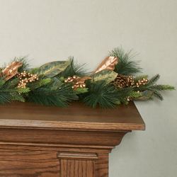 Magnolia and Berry Garland Green