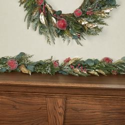 Iced Holiday Garland Green