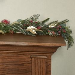 Iced Holiday Garland Green