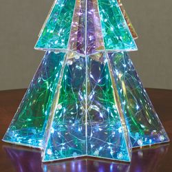 Holographic LED Christmas Tree Table Accent Clear