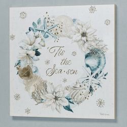 Coastal Wreath Canvas Wall Art Multi Cool