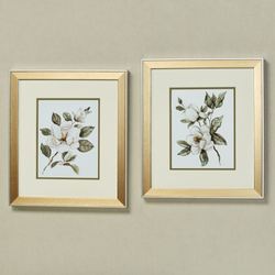 Magnolia Morning Framed Wall Art Off White Set of Two