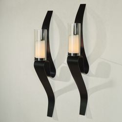 Harmony Wall Sconce Pair Black