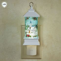 Winter Church Shimmer LED Nightlight White