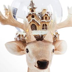 Deer LED Water Globe Light Brown