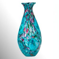 Leona Glass Vase Blue