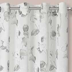 Bascomb Semi Sheer Wide Grommet Curtain Pair 104 x 84