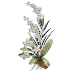 Orchid Wall Sculpture White Right