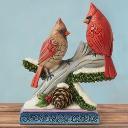 Peace Love and Harmony Cardinal Figurine Red