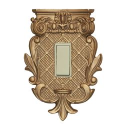 Corinthian Single Dimmer Rocker Switch Aged Gold