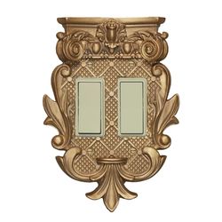 Corinthian Double Dimmer Rocker Switch Aged Gold