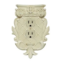 Corinthian Single Outlet Antique Ivory