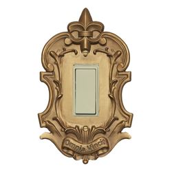 Royal Single Dimmer Rocker Switch Aged Gold