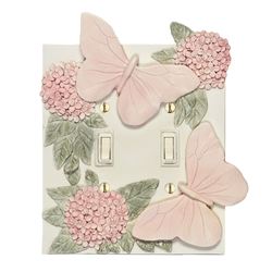 Butterfly in Bloom Pastel Double Switch Pink
