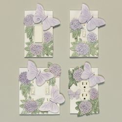 Butterfly in Bloom Pastel Single Switch Purple