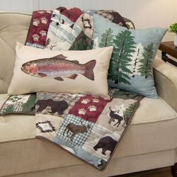 Montana Forest Decorative Pillows Multi Warm Set of Two