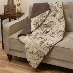 Cowboy Throw Blanket Multi Warm 50 x 60