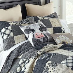Augusta Patchwork Mini Quilt Set Black