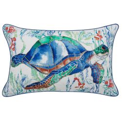 Sea Turtle Cove Piped Rectangle Pillow Multi Cool