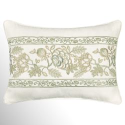 Fairview Embroidered Rectangle Pillow Sage