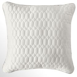 Brilliance Quilted Pillow Ivory 20 Square