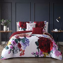 Floral Bloom Comforter Bed Set Multi Bright