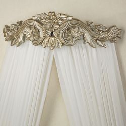Flowering Medallion Wall Teester Bed Crown Platinum