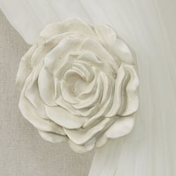 Ella Rose Curtain Tieback Pair Antique Ivory