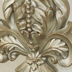 Flowering Medallion Curtain Tieback Pair Platinum