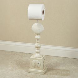 Coastal Toilet Paper Stand Antique Ivory