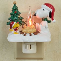 Snoopy Campfire Nightlight Red