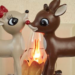 Rudolph and Clarice Campfire Nightlight Brown