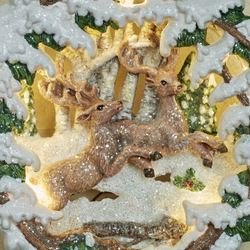 Deer Winter Scene Nightlight White