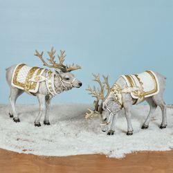 Reindeer Figures Multi Cool Set of Two
