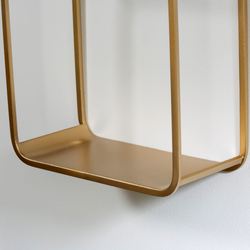 Cube Wall Shelves Gold Set of Three