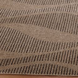 Natural Wave Outdoor Rectangle Rug Taupe