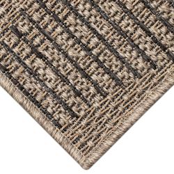 Natural Wave Outdoor Rug Runner Taupe 111 x 76