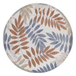Tropical Oasis Round Rug Multi Warm