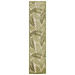 Tropical Foliage Rug Runner Green