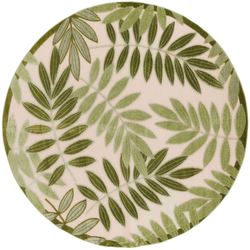 Tropical Foliage Round Rug Green