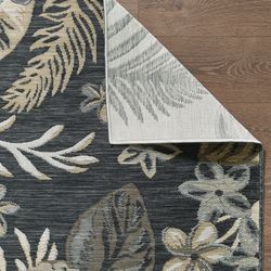 Antigua Reversible Rectangle Rug Ivory/Black