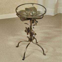 Callista Floral Accent Table Multi Metallic