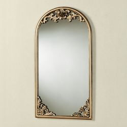 Rosetta Arched Wall Mirror Aged Gold
