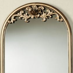 Rosetta Arched Wall Mirror Aged Gold