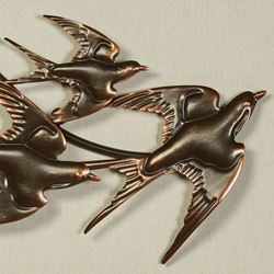 Soaring Birds Wall Art Topper Bronze