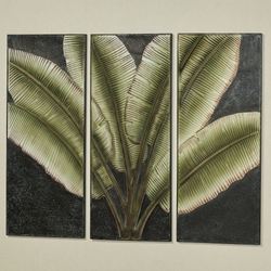 Tranquil Tropics Triptych Wall Art Green Set of Three