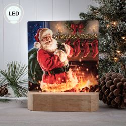 Twas the Night Santa LED Tabletop Nightlight Red