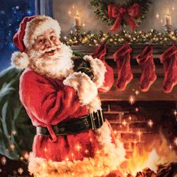 Twas the Night Santa LED Tabletop Nightlight Red